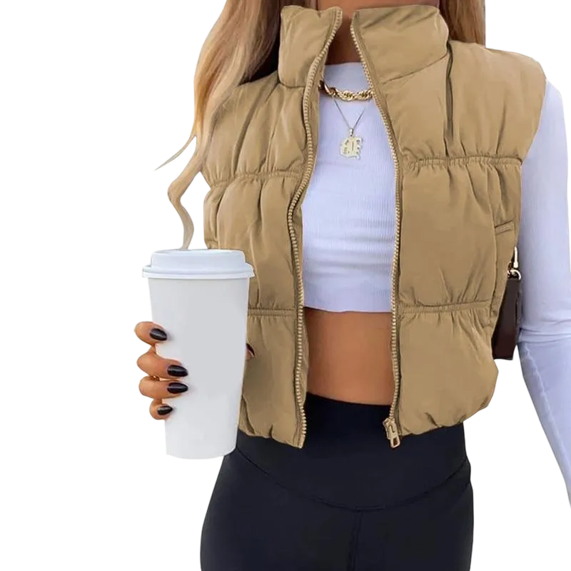 Sleeveless padded puffer vest