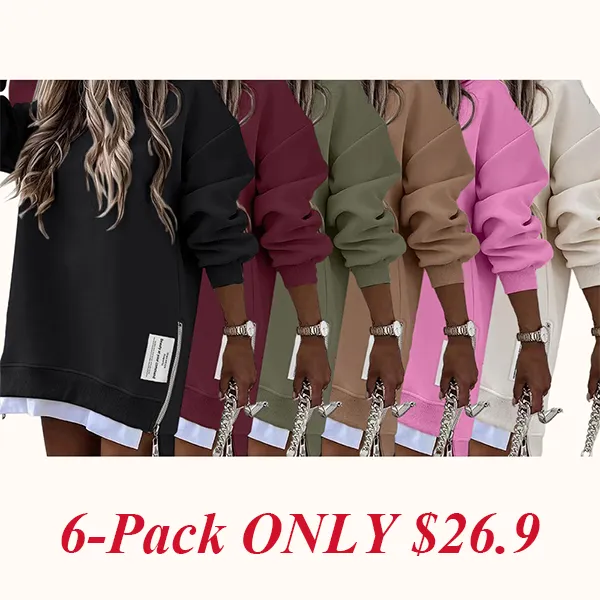 Womens Long Sleeve Pullover Sweatshirt