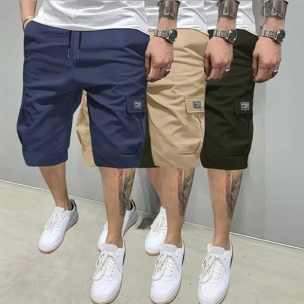 Men’s Summer Lightweight 3-Pack Cargo Shorts with Multiple Pockets