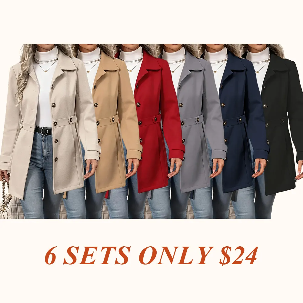 Women's Elegant Overcoat Notched Shawl Collar Single Breasted Outerwear Winter Long Coat