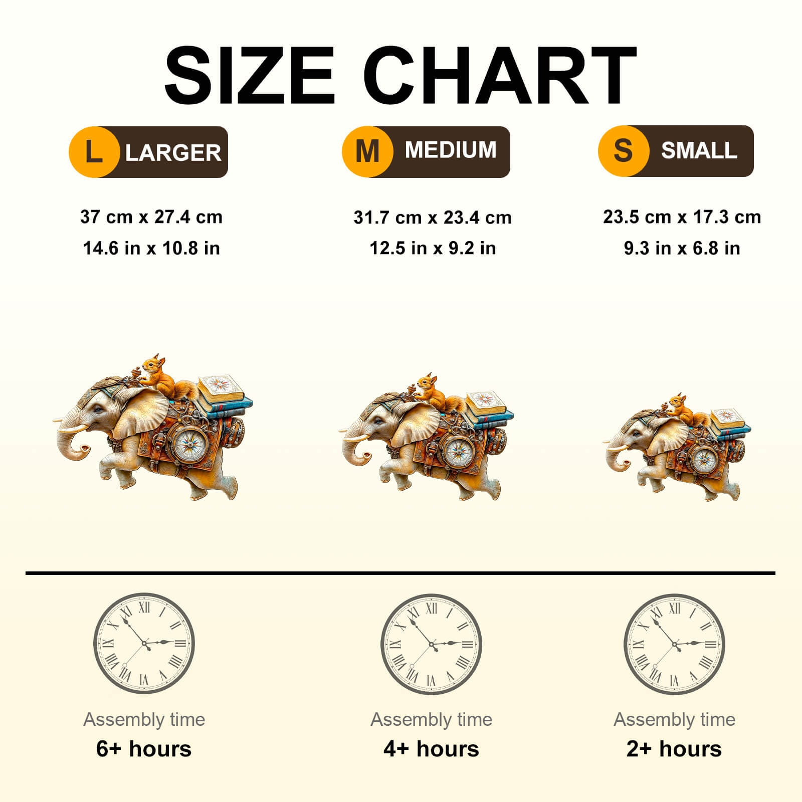 adventurous elephant-2 Wooden Jigsaw Puzzle