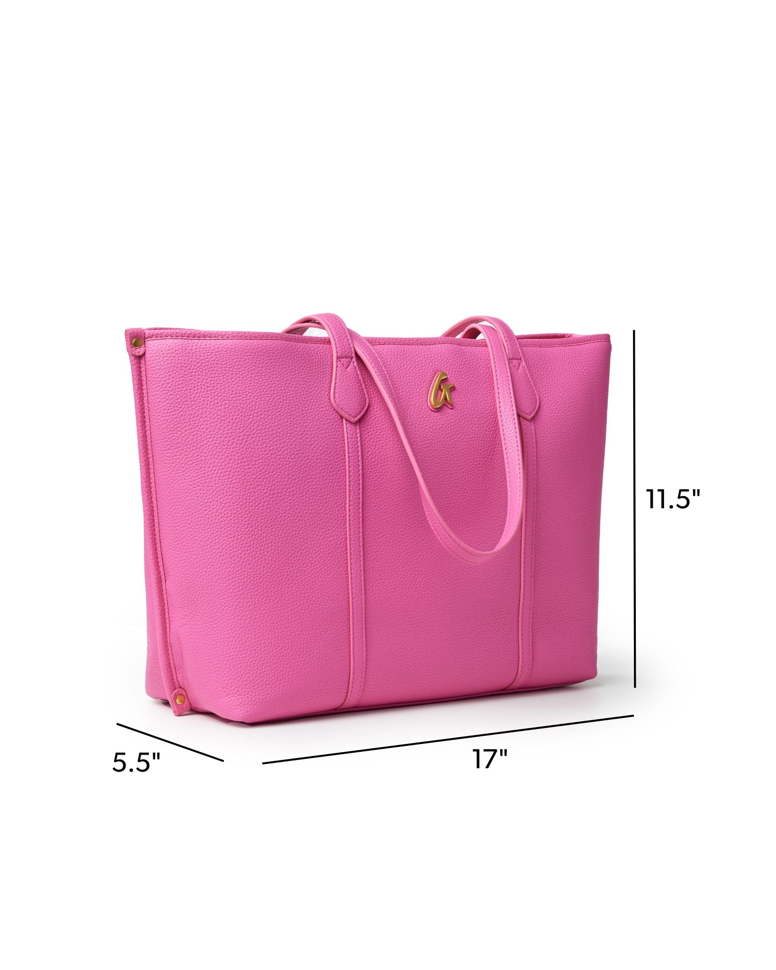 PEBBLE SLEEK TOTE - HOT PINK