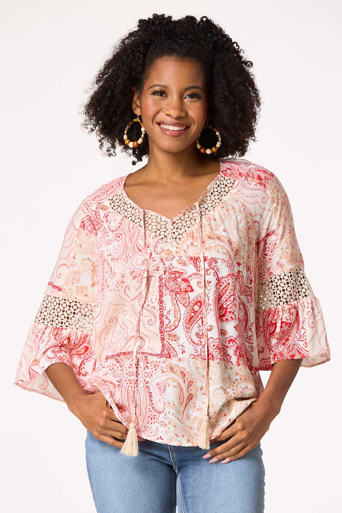 Paisley Lace Trim Top