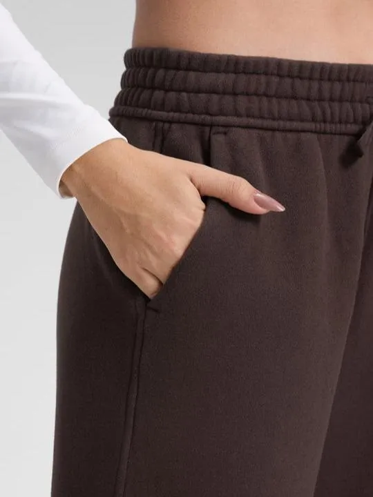 Cotton Fleece Lined Sweatpants Women Straight Leg Casual Lounge Sweat Pants