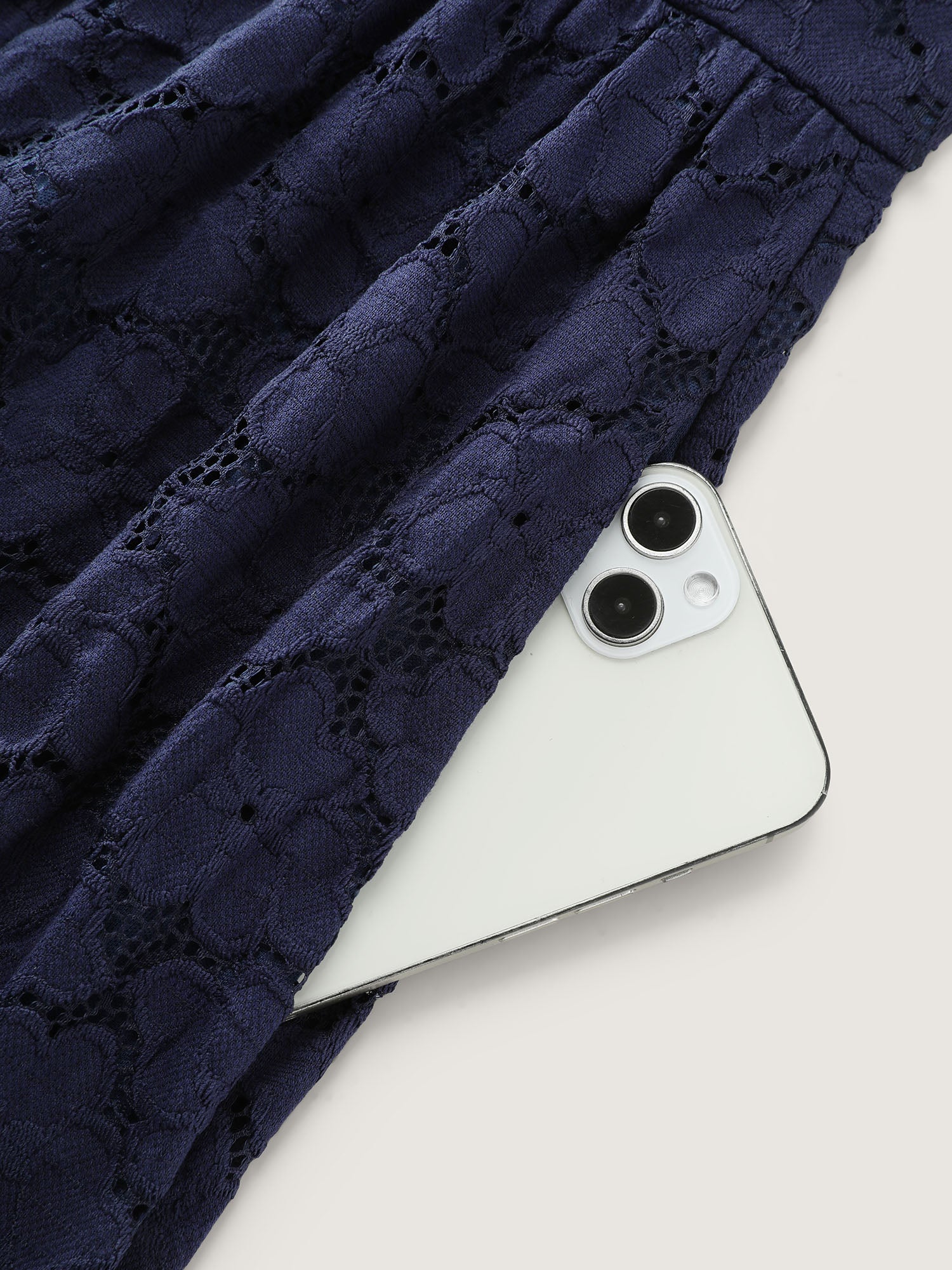 Lace Trim Stretchy Waist Tiered Midi Dress