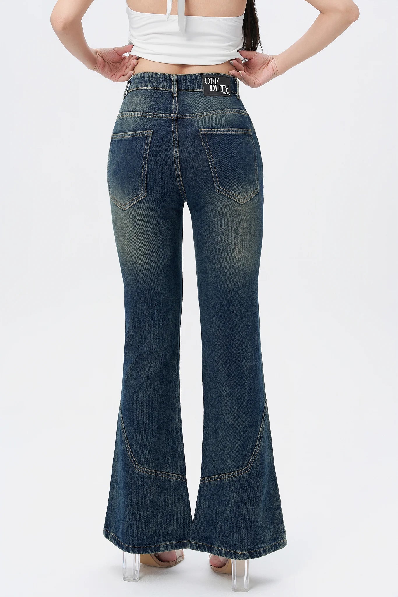 Retro Old School Flare Bootleg Jeans