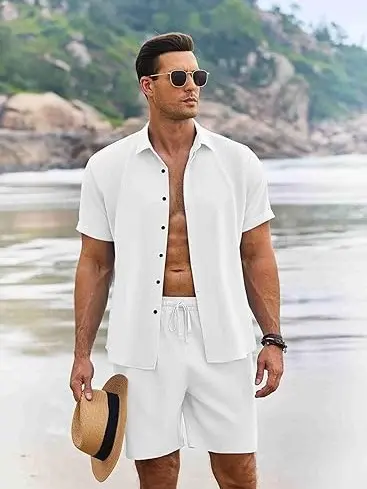 Breezy Linen Summer Shirt & Shorts Set