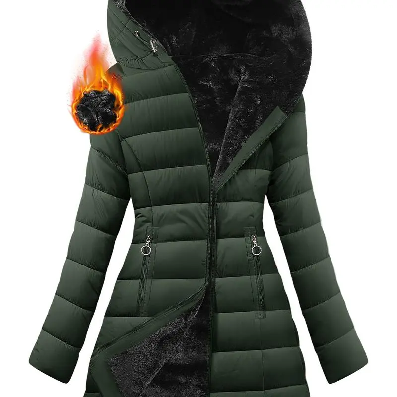 Women's winter windproof and warm slim-fit down jacket