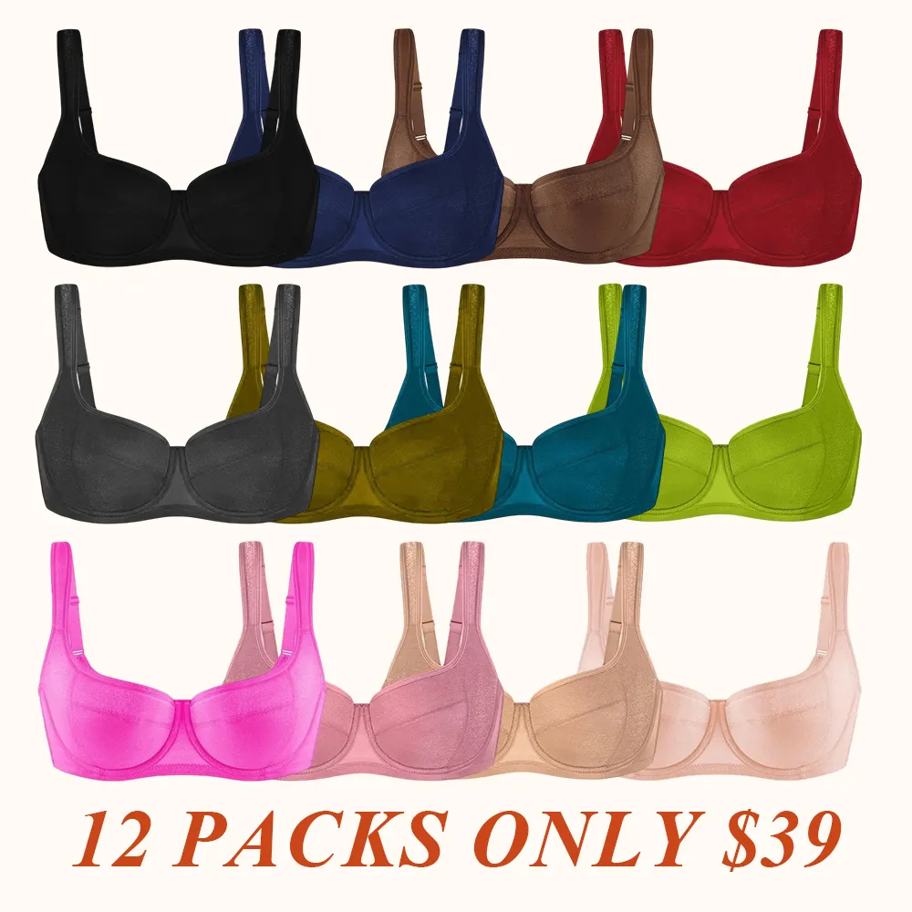 Night Lightly Padded Demi Bra Soft Supportive Fit Plus Size Balconette