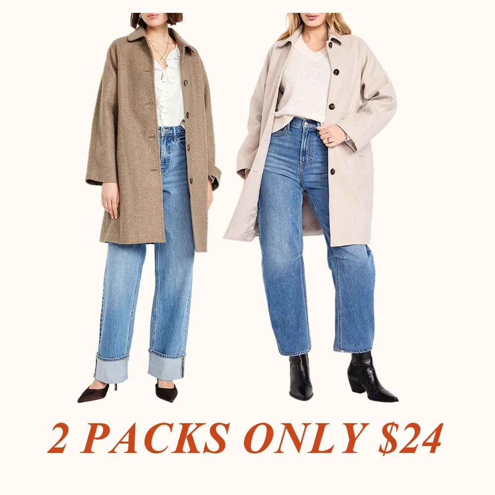 Relaxed Button-Front Mac Coat