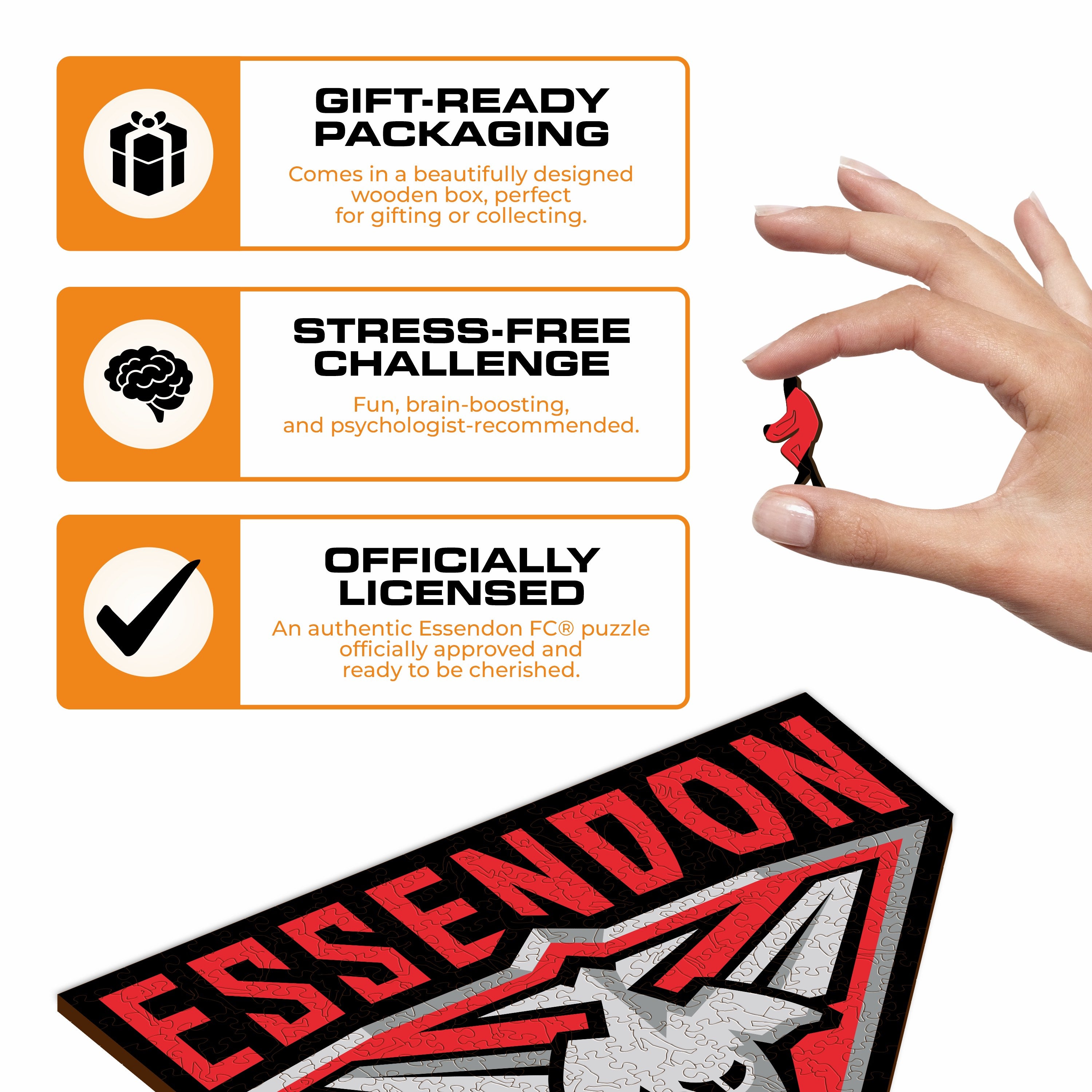 Essendon FC Logo - Wooden Puzzle