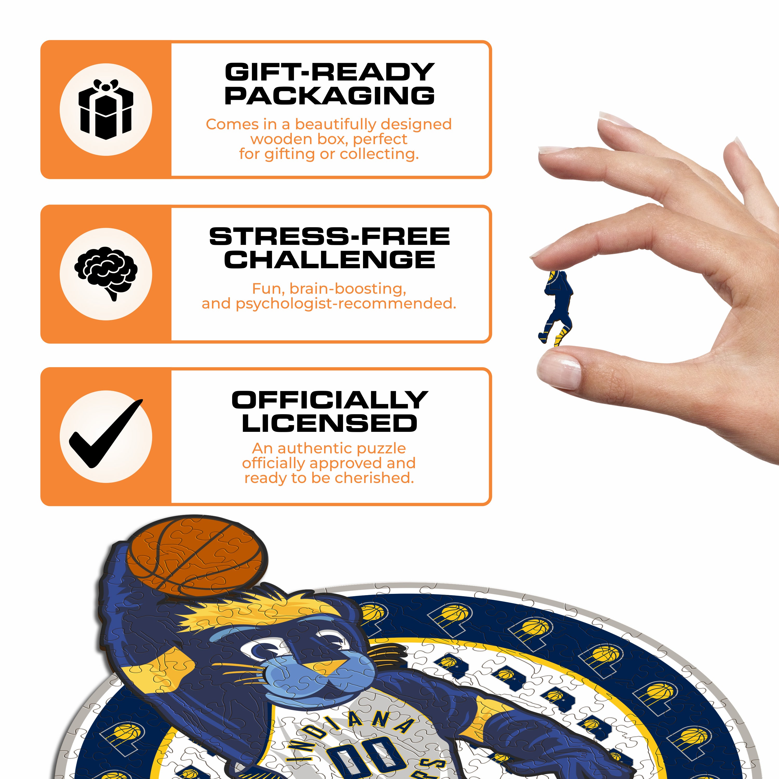Indiana Pacers™ Mascot - Wooden Puzzle