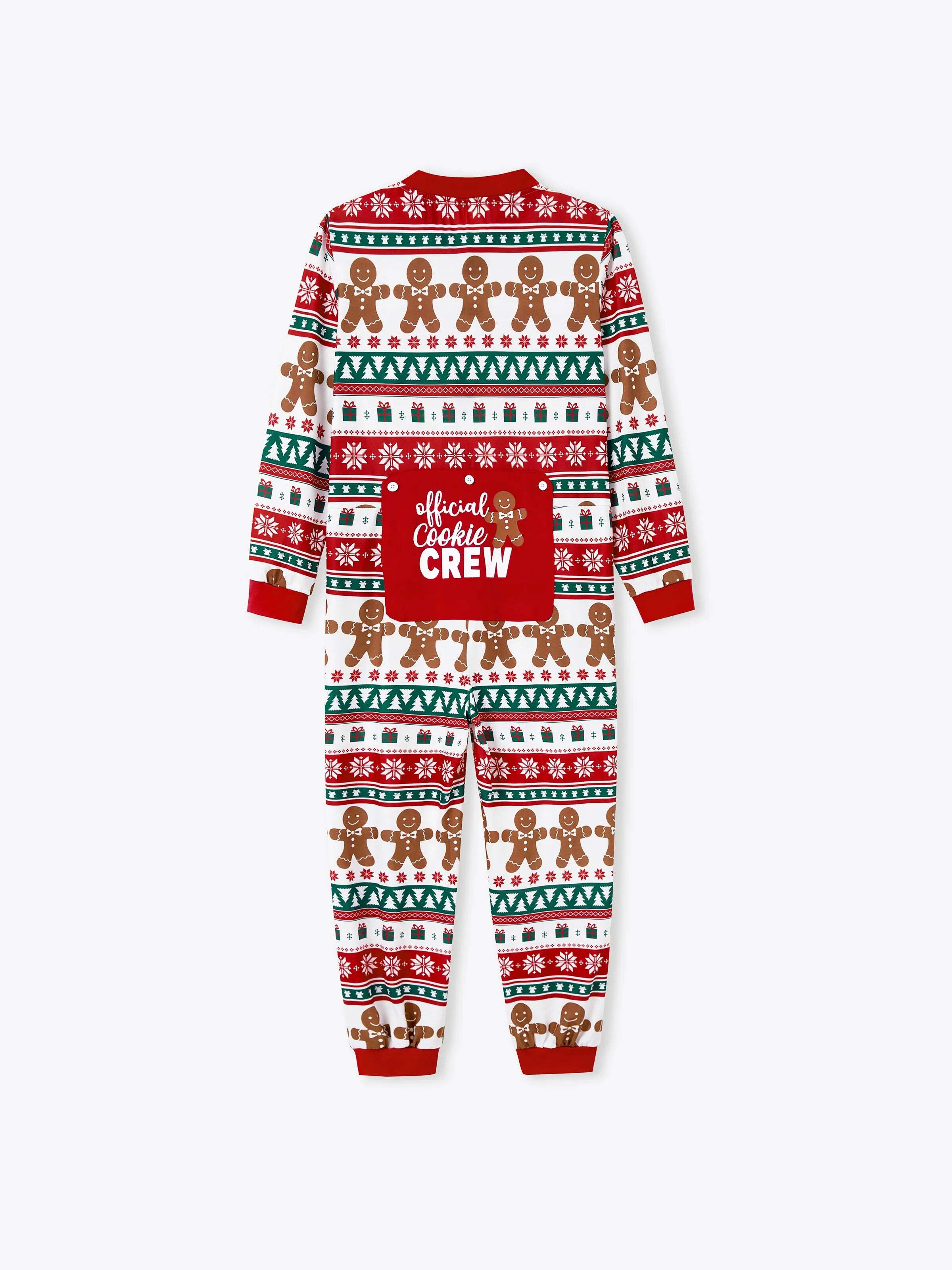 Christmas Matching Family Pajamas Set Gingerbread Christmas-theme Plaid Print PJS with Christmas Socks Red