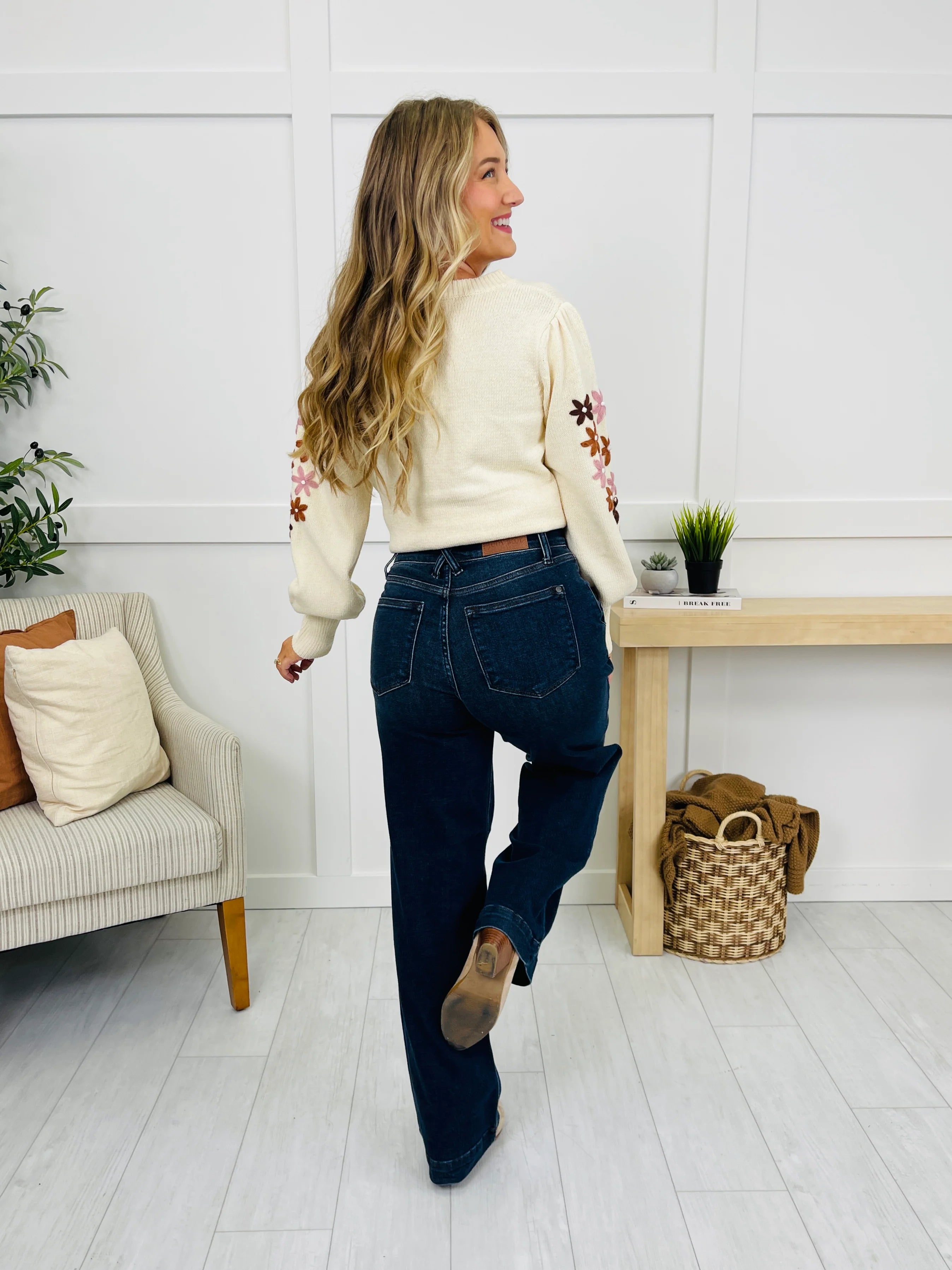Judy Blue Double Time Wide Leg Jeans