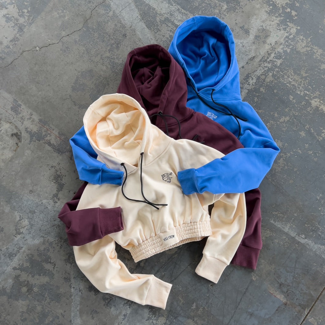 CROP HOODIE - BLUE