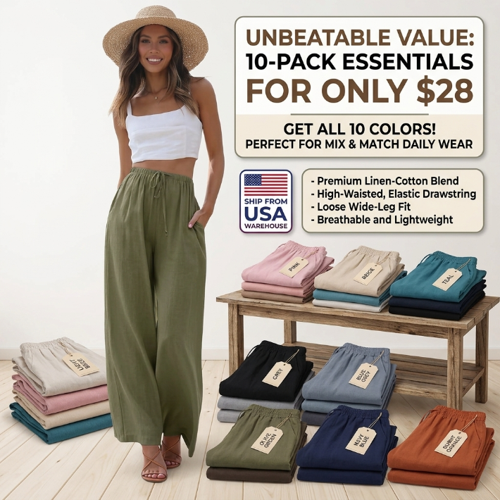 2026 Palazzo Pants for Women - Beach to Street Wide Leg + Pockets
