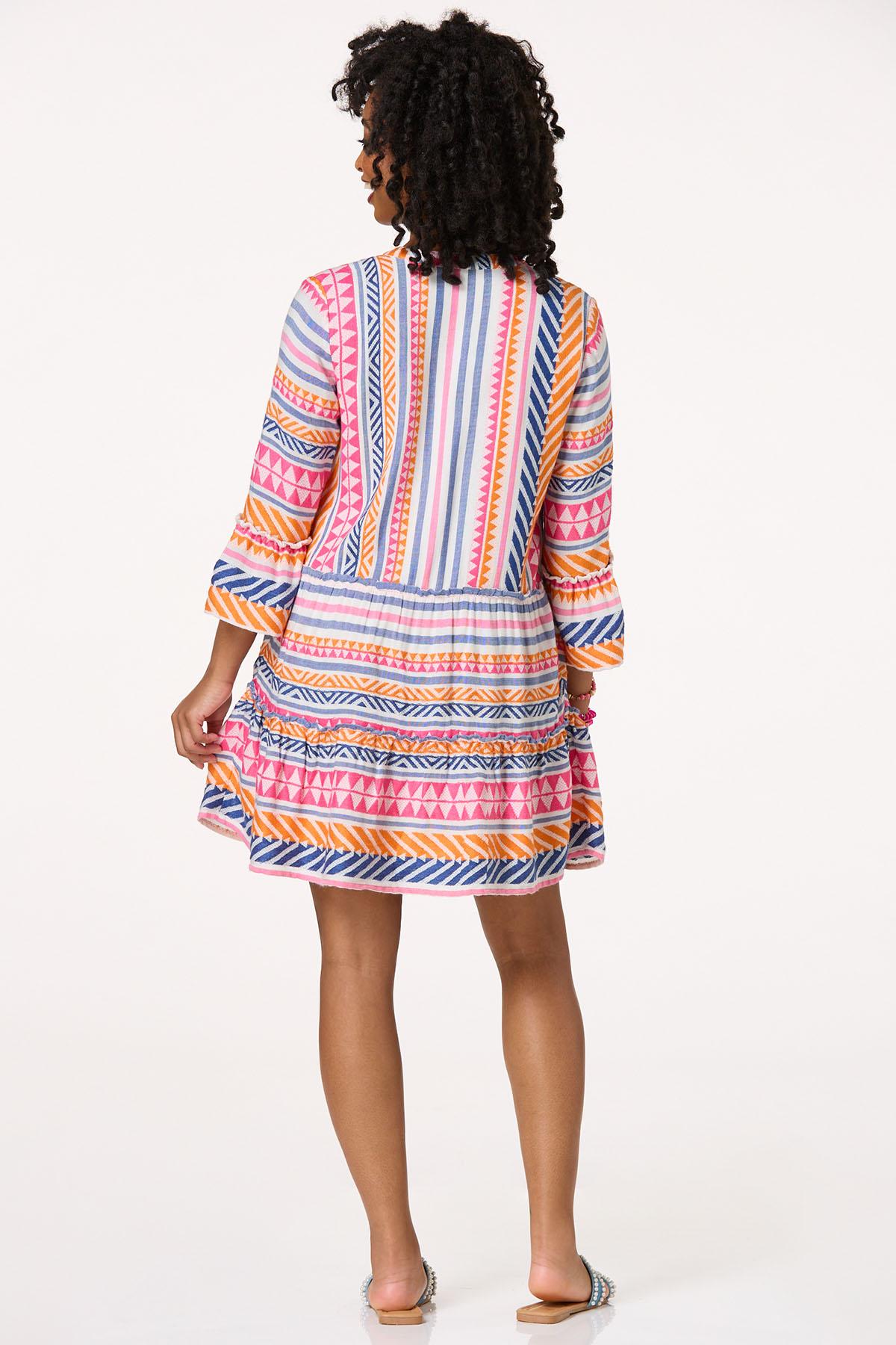 Embroidered Aztec Dress