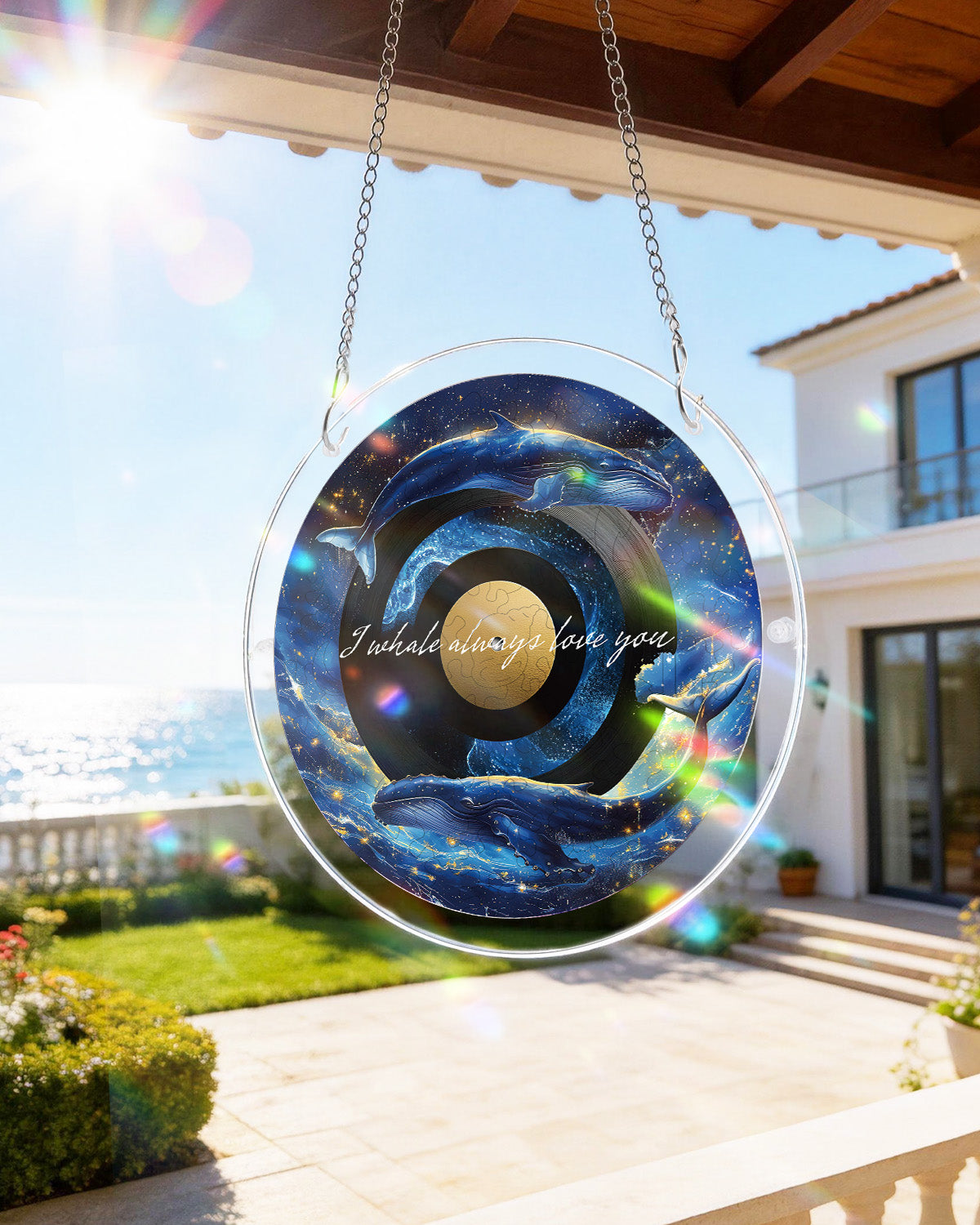 Galactic Whale Dream Light Suncatcher-Acrylic Window Art