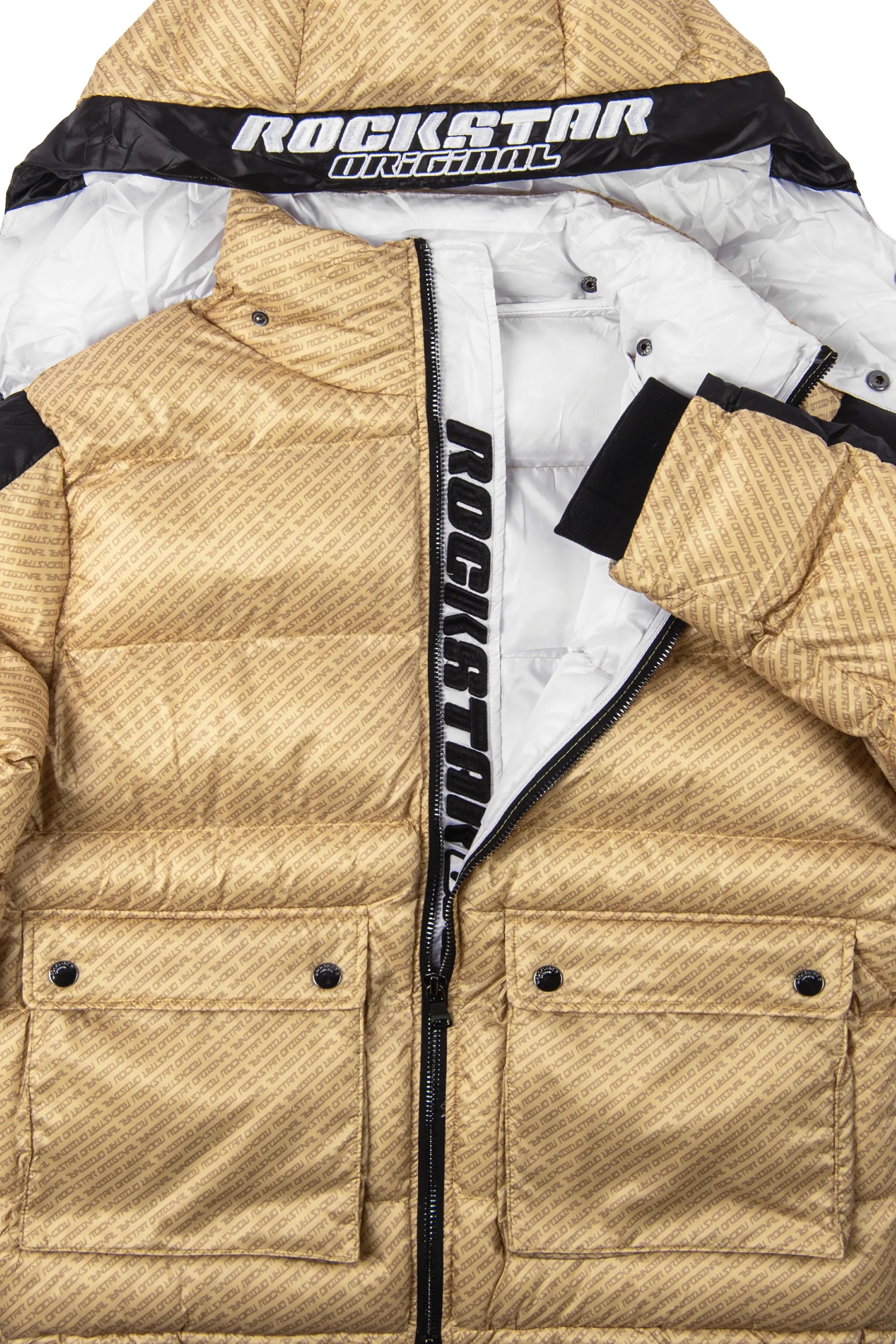 Luna Beige Oversized Puffer Jacket