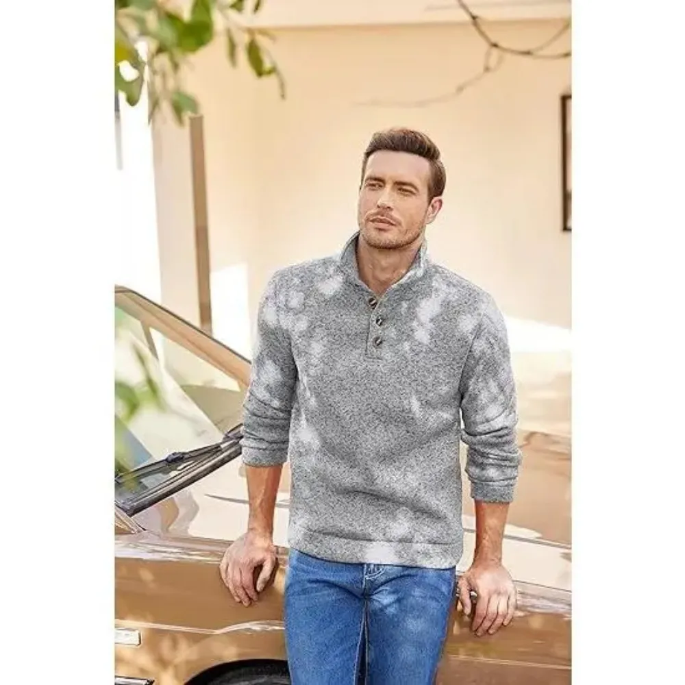 Men's Fitted Long Sleeve Turtleneck Pullover Sweater
