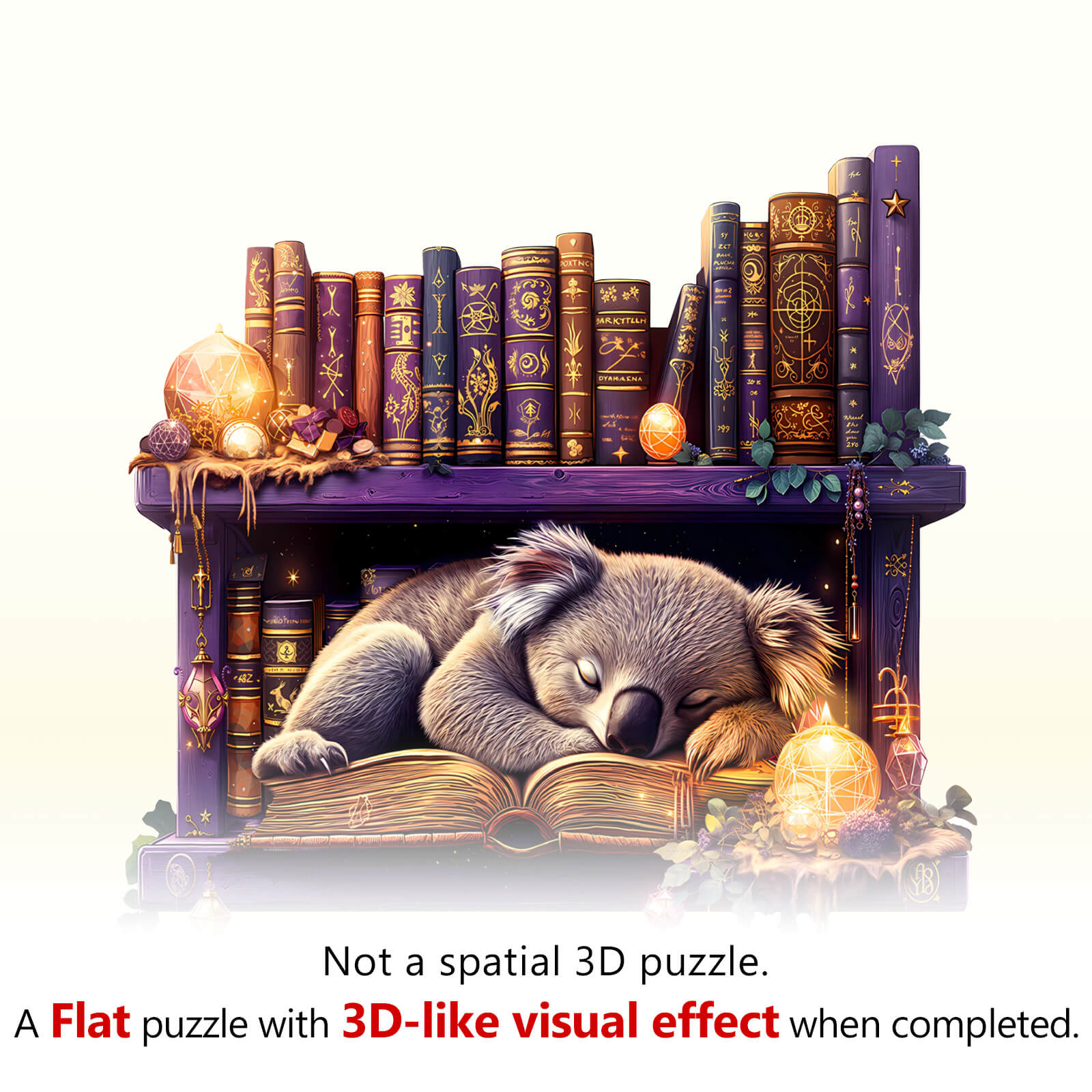 Sleep Library-Koala Wooden Jigsaw Puzzle