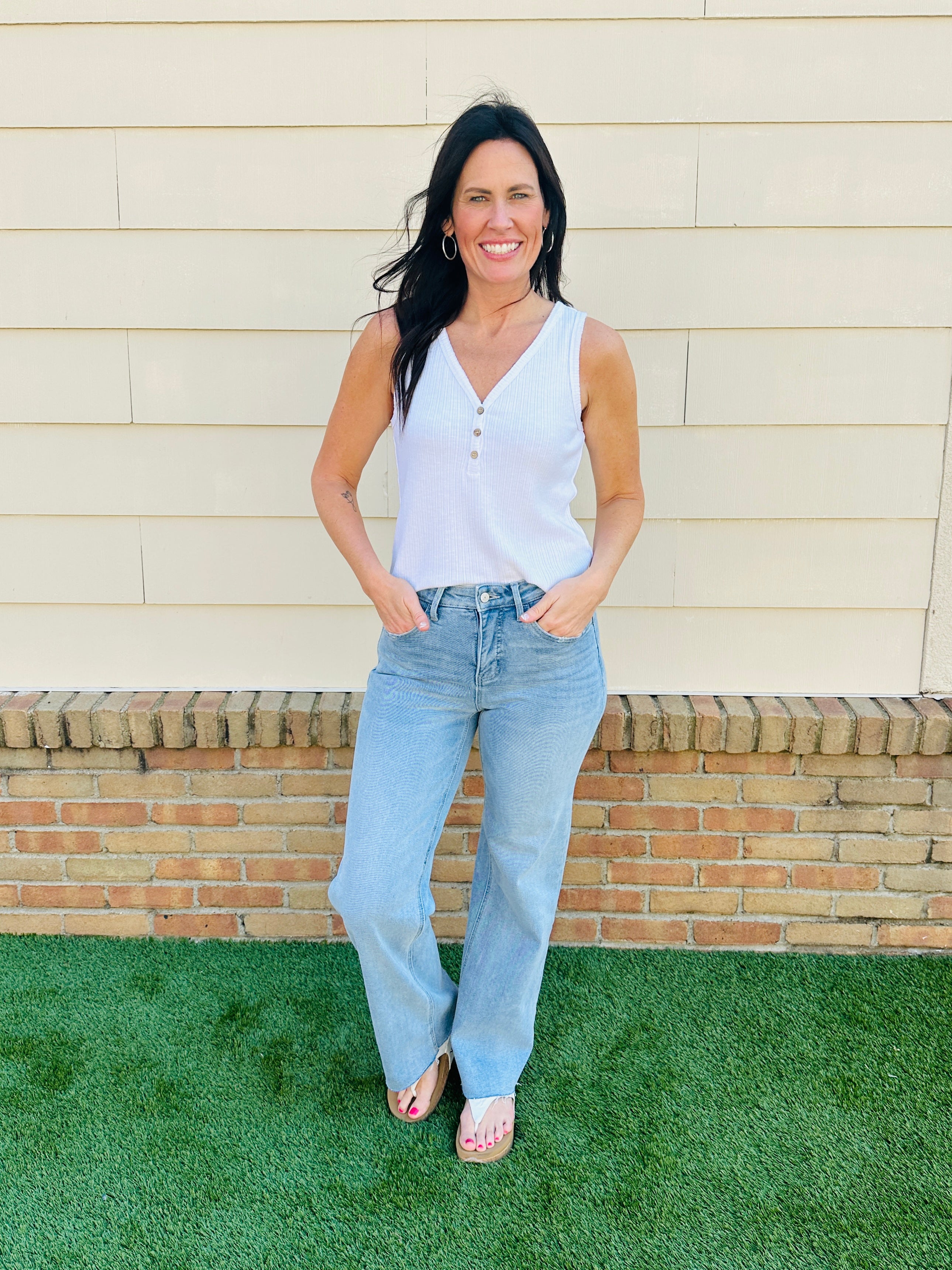 Wear Everywhere Wide Leg Tummy Control Jeans