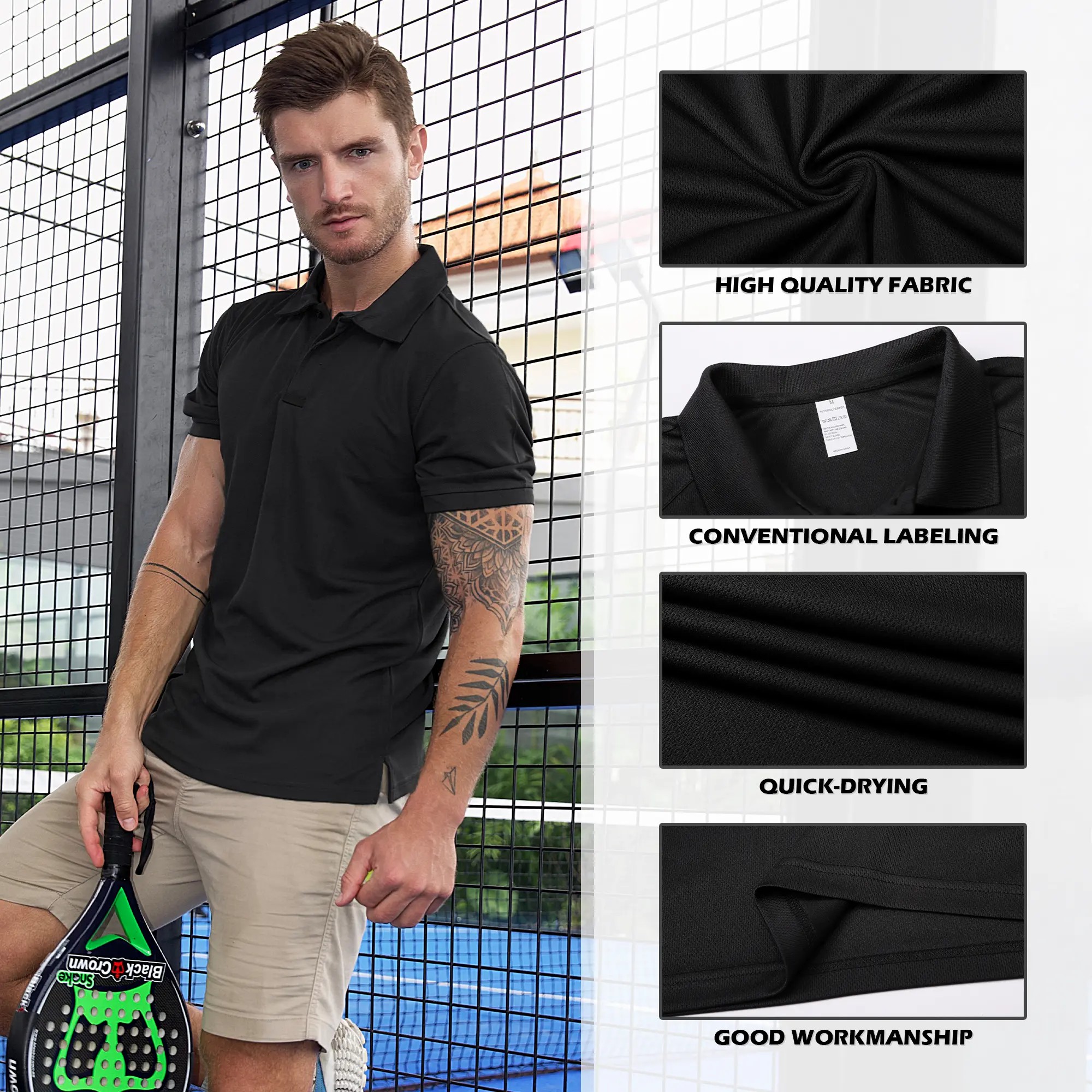 Men’s Quick-Dry Polo Shirt – Lightweight Performance Casual Tee