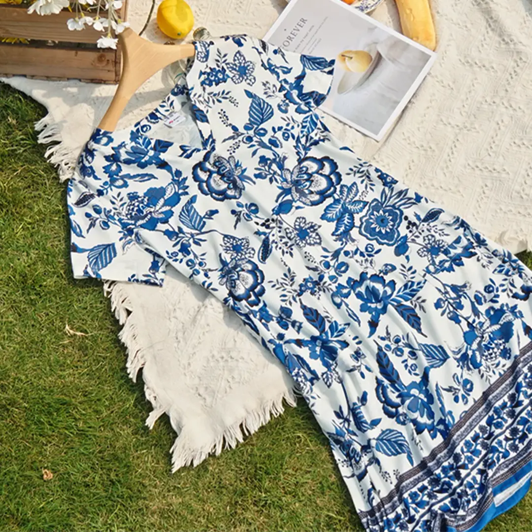 Summer Dress Dresses for Women 2026 Casual Summer V Neck Wedding Guest Dress Short Sleeve Fashion Beach Vacation Clothes