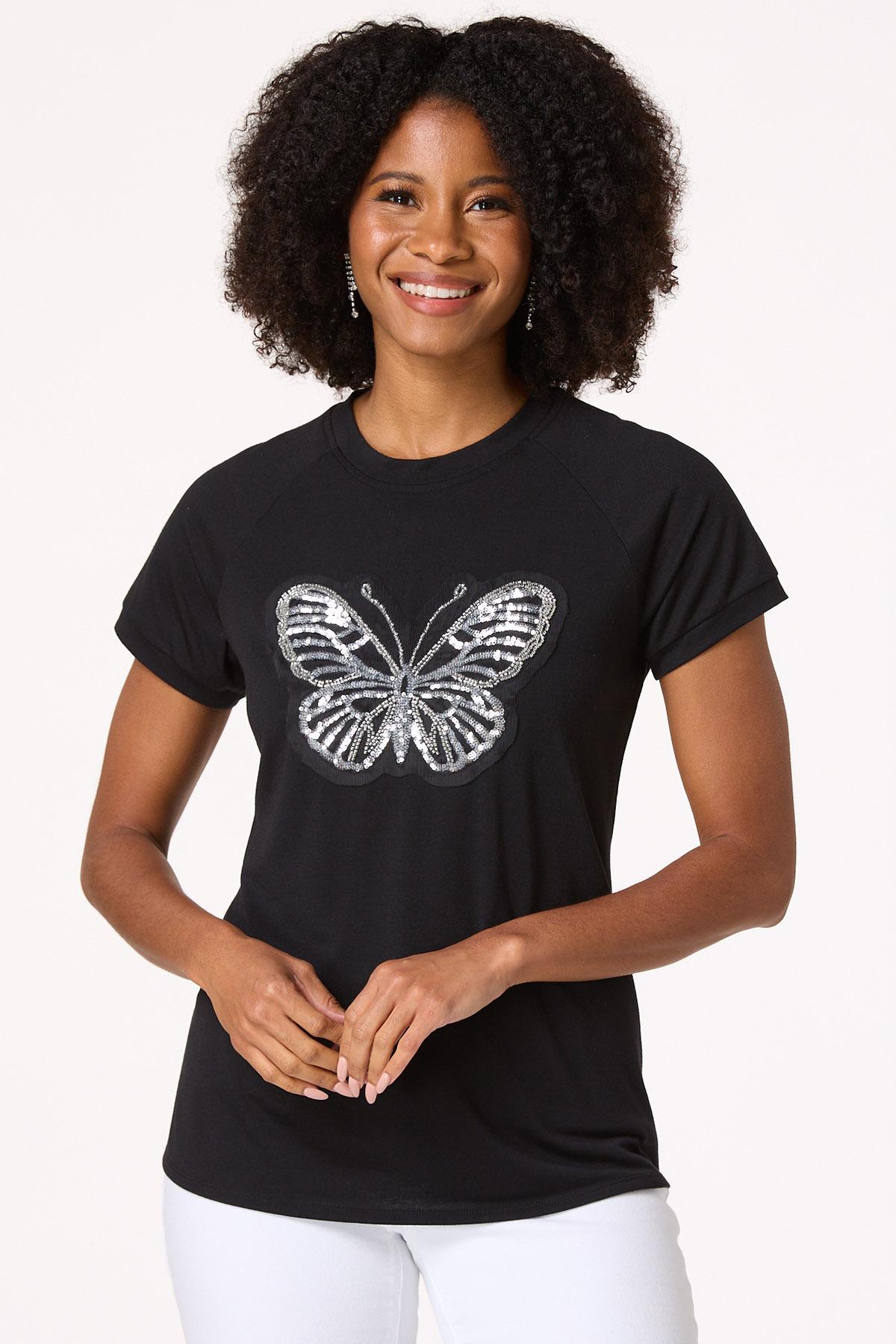 Sequin Butterfly Tee