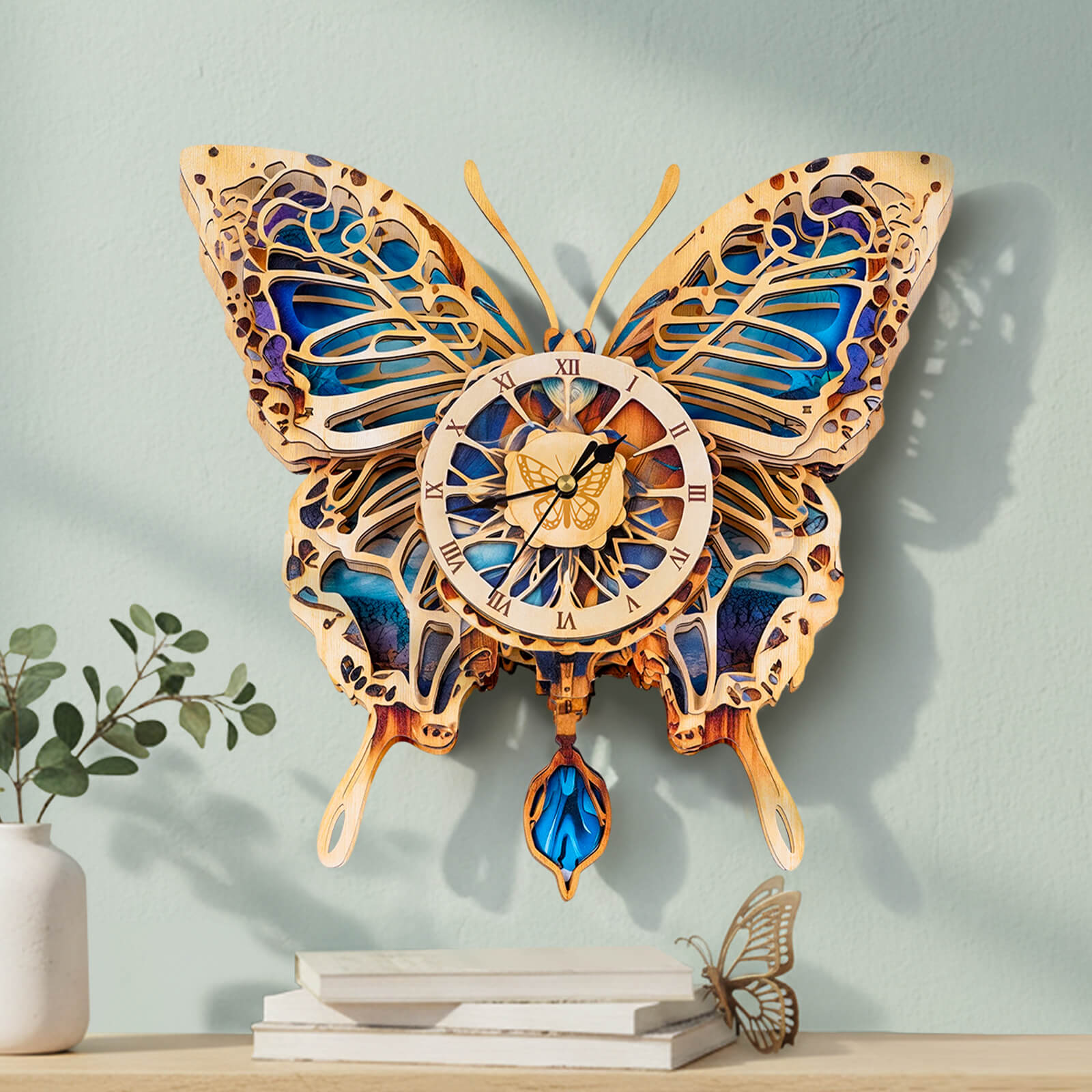 Butterfly – DIY Wooden Clock, 3D Puzzle Craft Kit