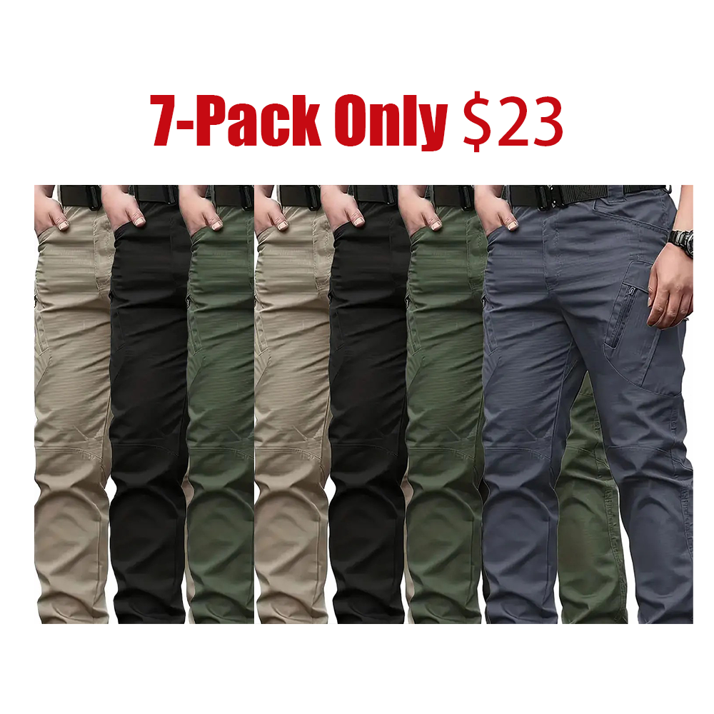 4pcs pantalones para hombre Beige Men's Tactical Cargo Pants, Mid Waist, Fitted Style, Multi-Pocket Design, Breathable & Soft, Ideal for Construction, Hiking, Spring/Fall cargo pants for men slacks Casual Bottoms pantalones para hombre cargo pants for men