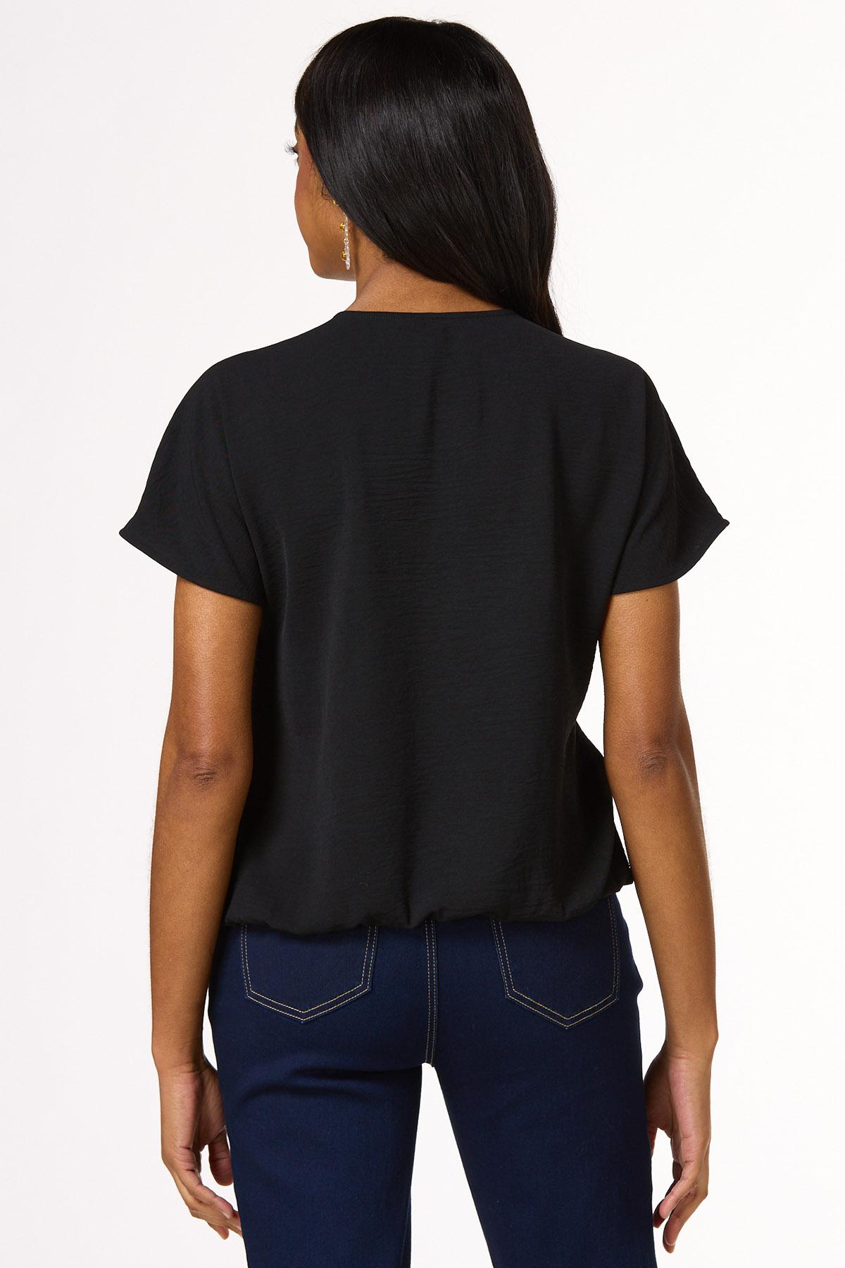 Black Airflow Wrap Top