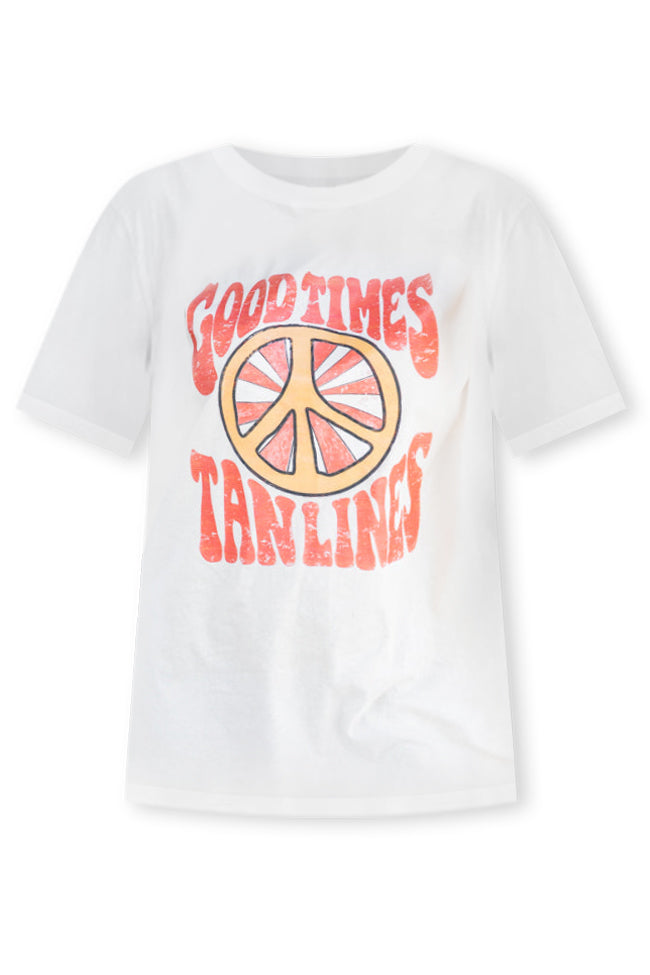 Good Times Tan Lines Ivory Comfort Color Graphic Tee