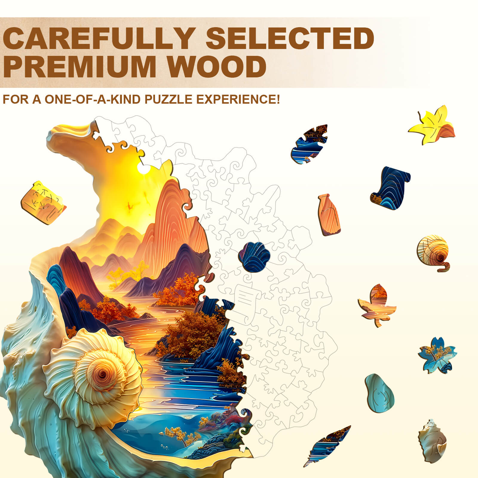 Conch scenery Wooden Jigsaw Puzzle