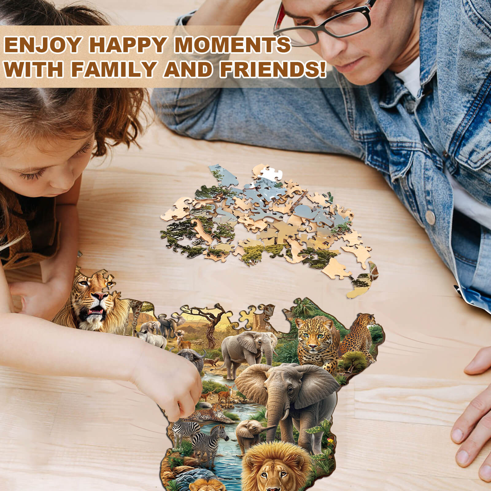 African animals Wooden Jigsaw Puzzle