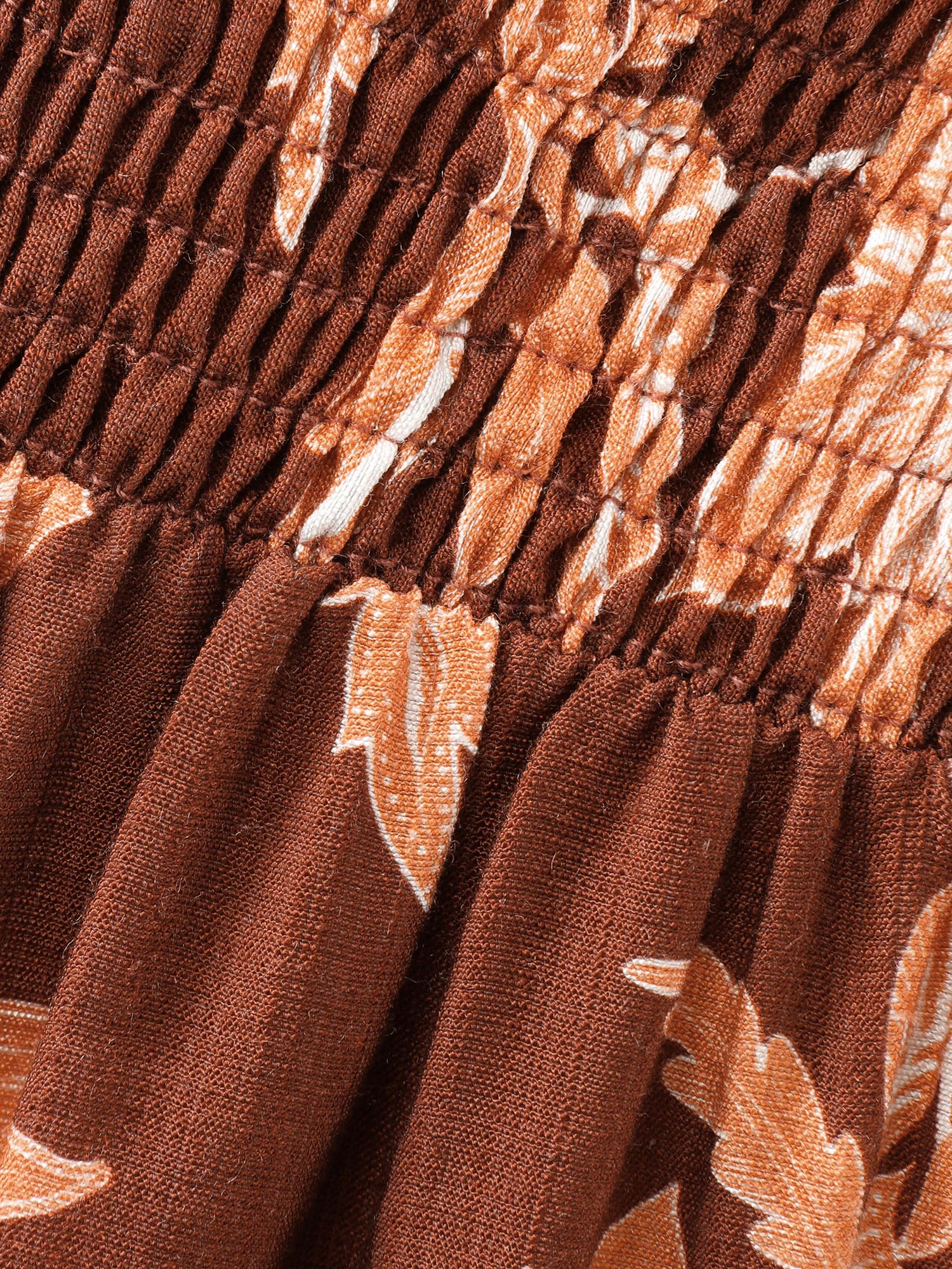 Tropical Floral Print Cinched-Waist Jumpsuit