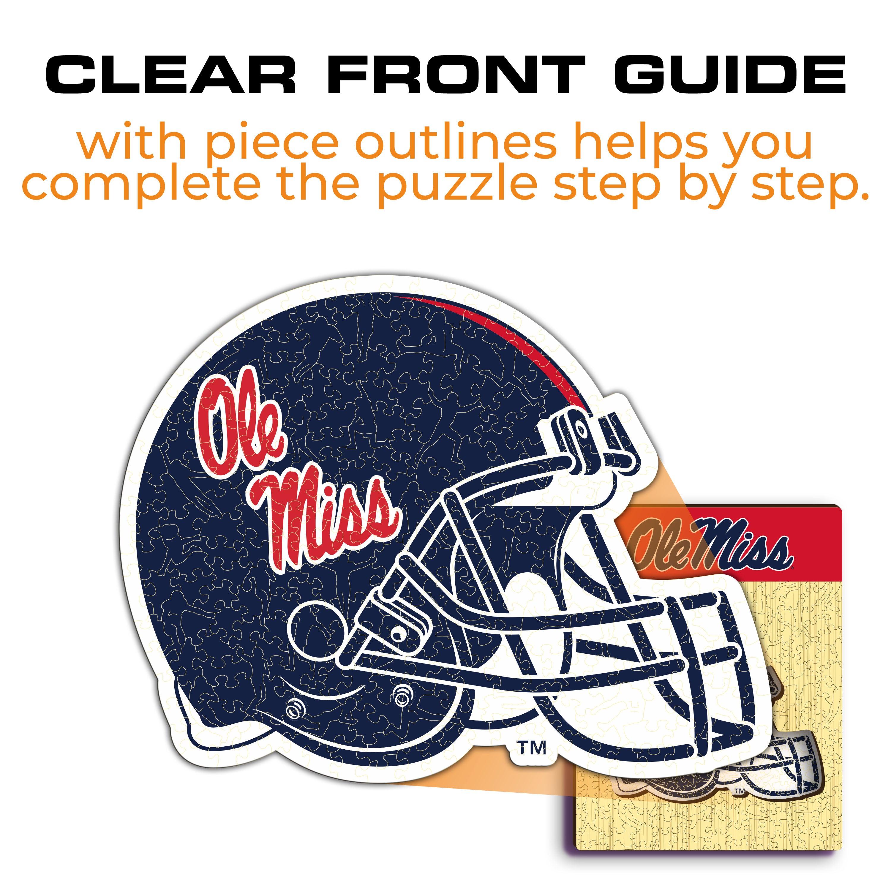 University of Mississippi Helmet - Wooden Puzzle