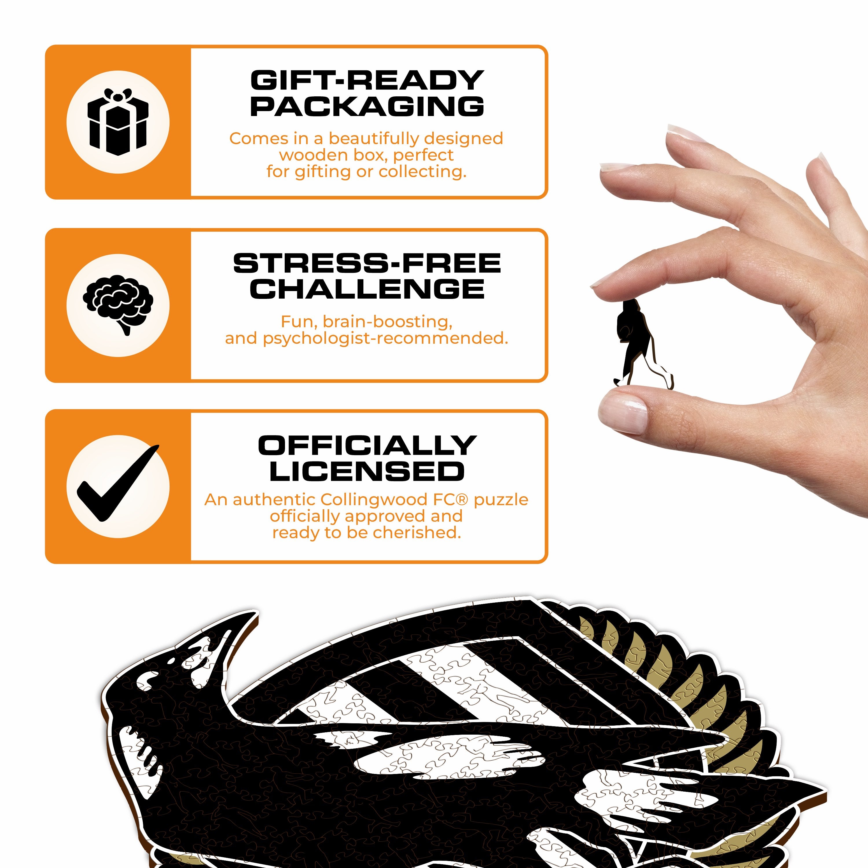 Collingwood FC Logo - Wooden Puzzle