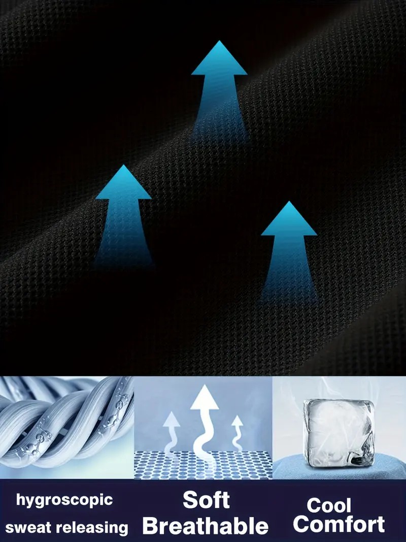 Men's Fitted Polo Shirt Set – Breathable Golf & Casual Wear with Contrast Collar