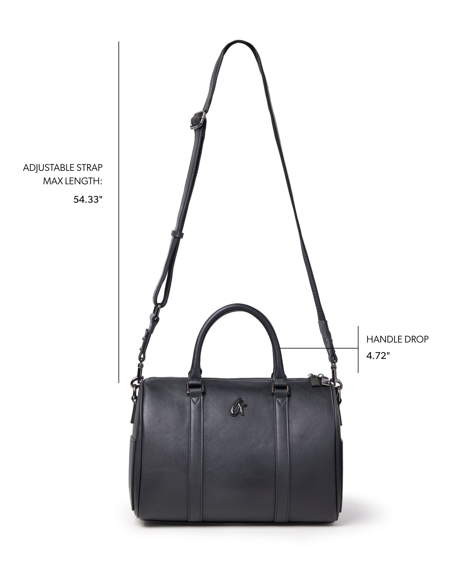 LARGE STANDARD GAL BOSTON BAG - BLACK
