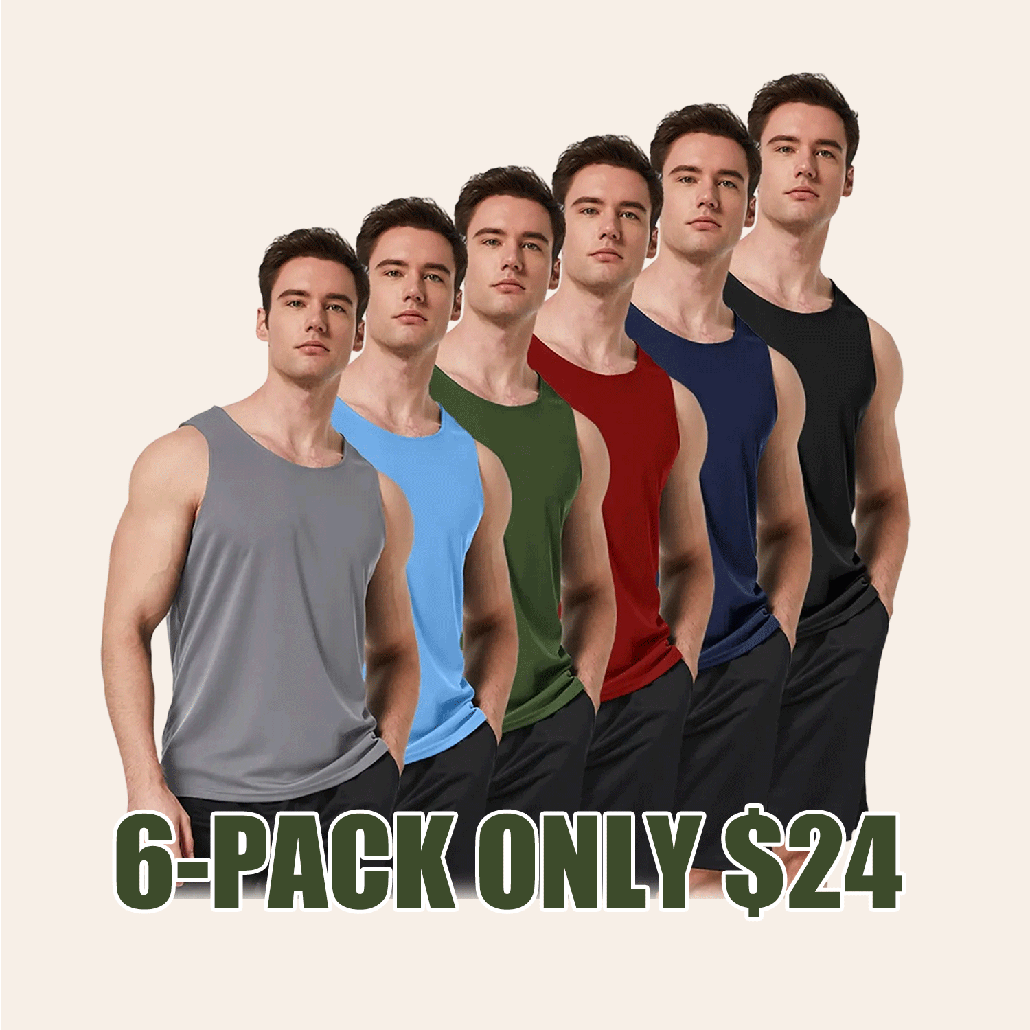 Men's Quick Dry Workout Tank Tops Breathable Gym Sleeveless Muscle Shirts dealsforyoudays