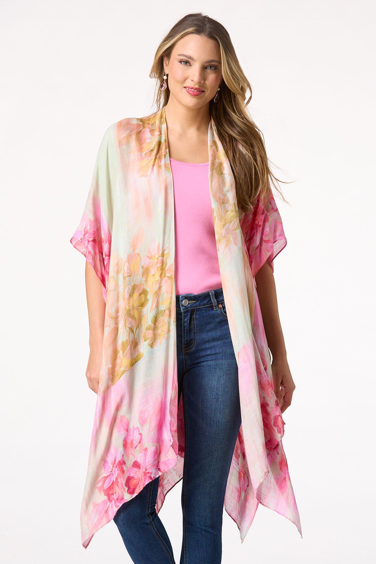 Watercolor Floral Kimono