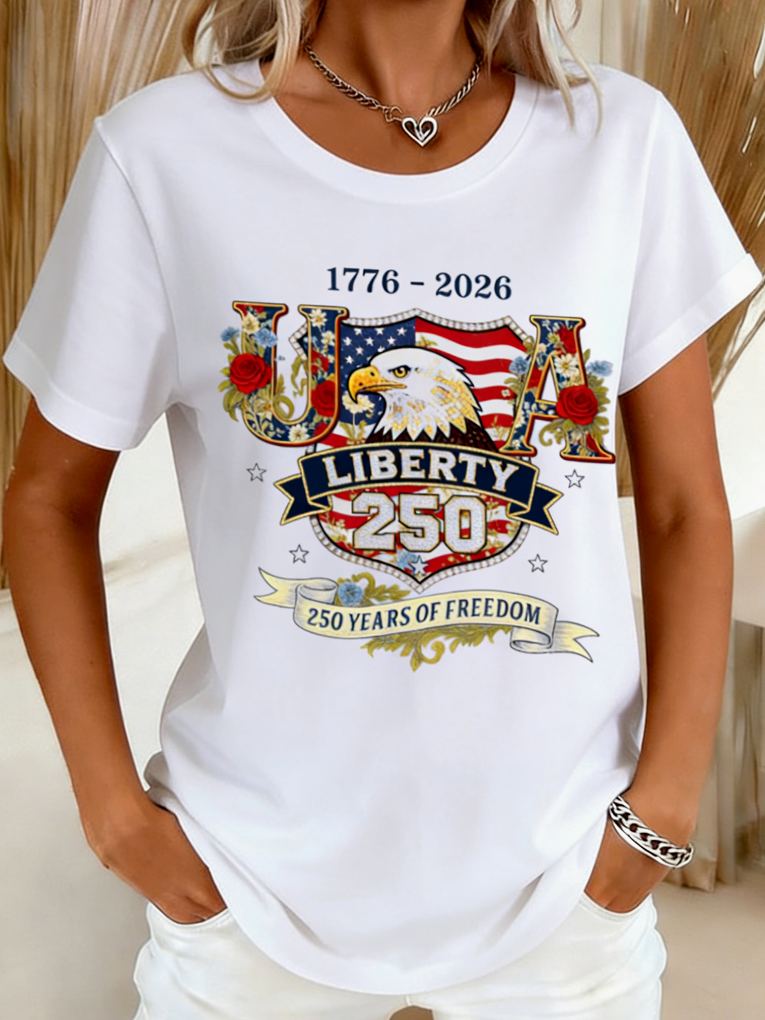 Casual Text Letters Regular Fit Cotton T-Shirt