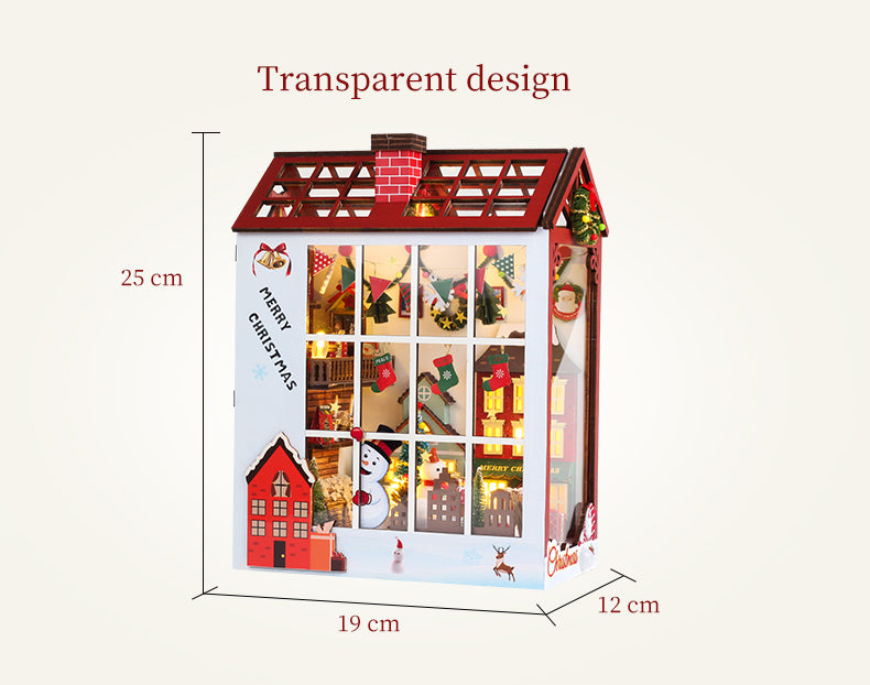 Merry Christmas - DIY Book Nook Kit,3D Wooden Puzzle