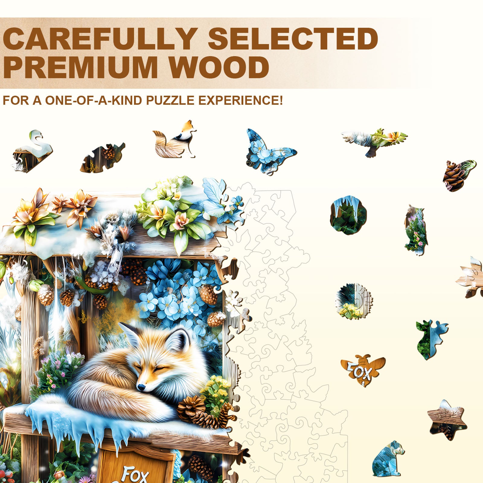 Fox Garden Wooden Jigsaw Puzzle