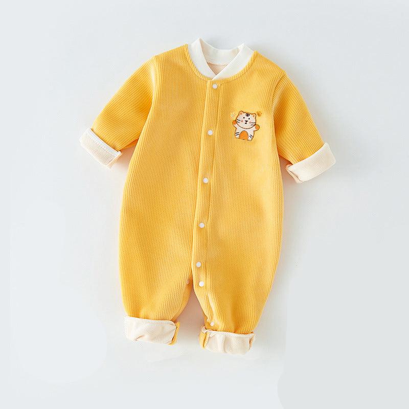Baby Fleece Lined Cute Animal Romper