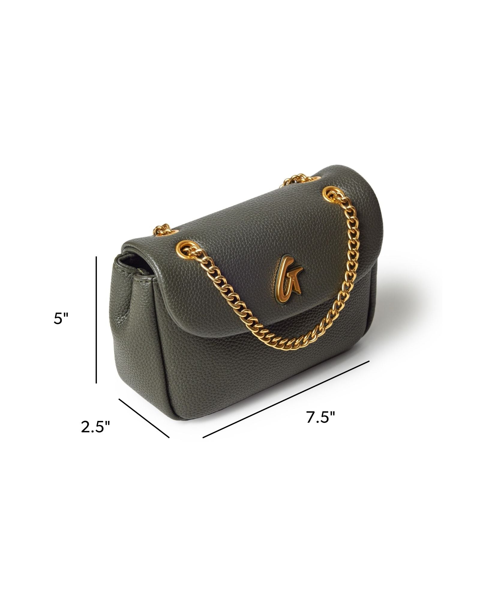 MINI PEBBLE FLAP BAG - OLIVE GREEN