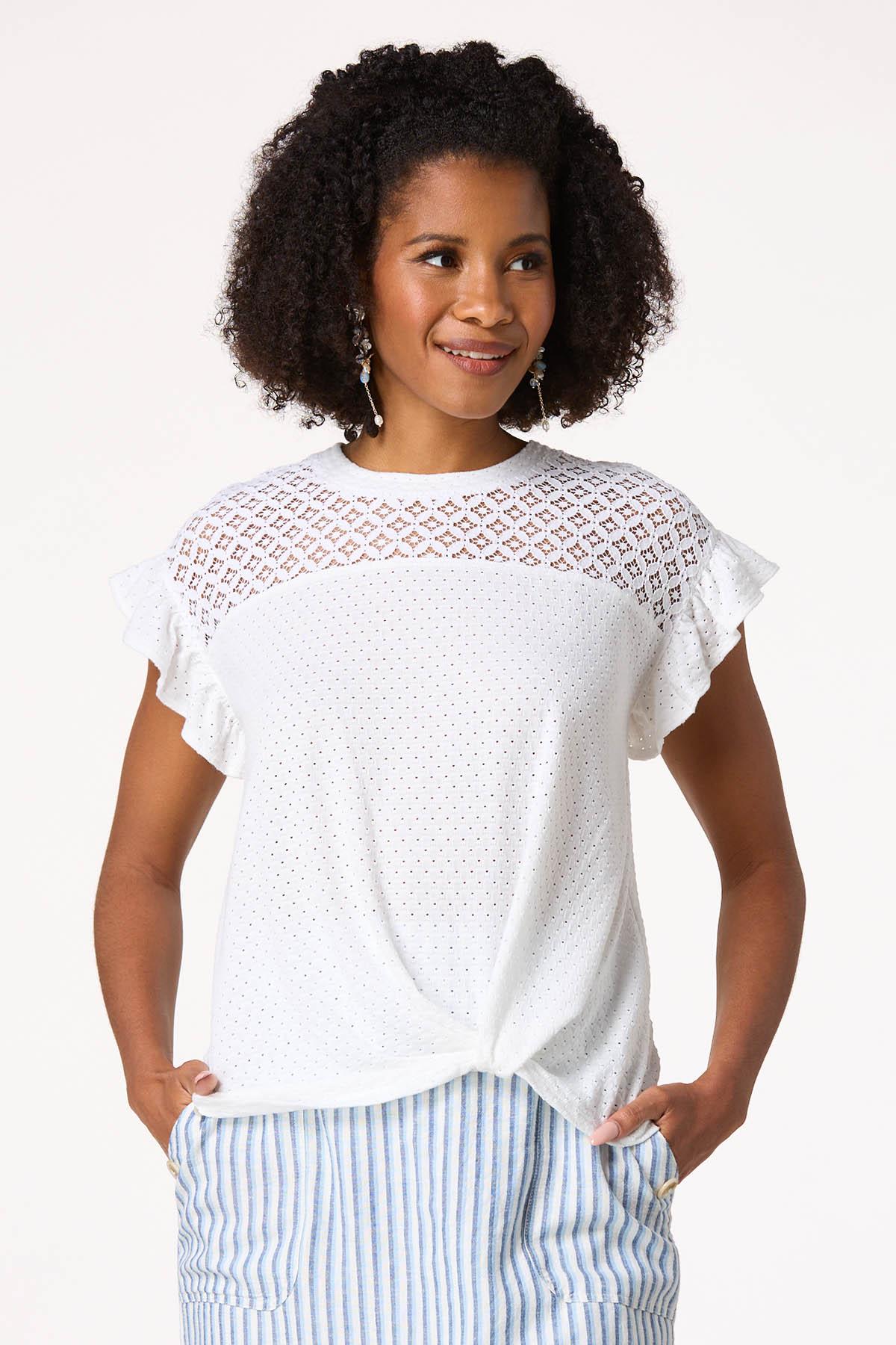 Lacy Twisted Hem Top