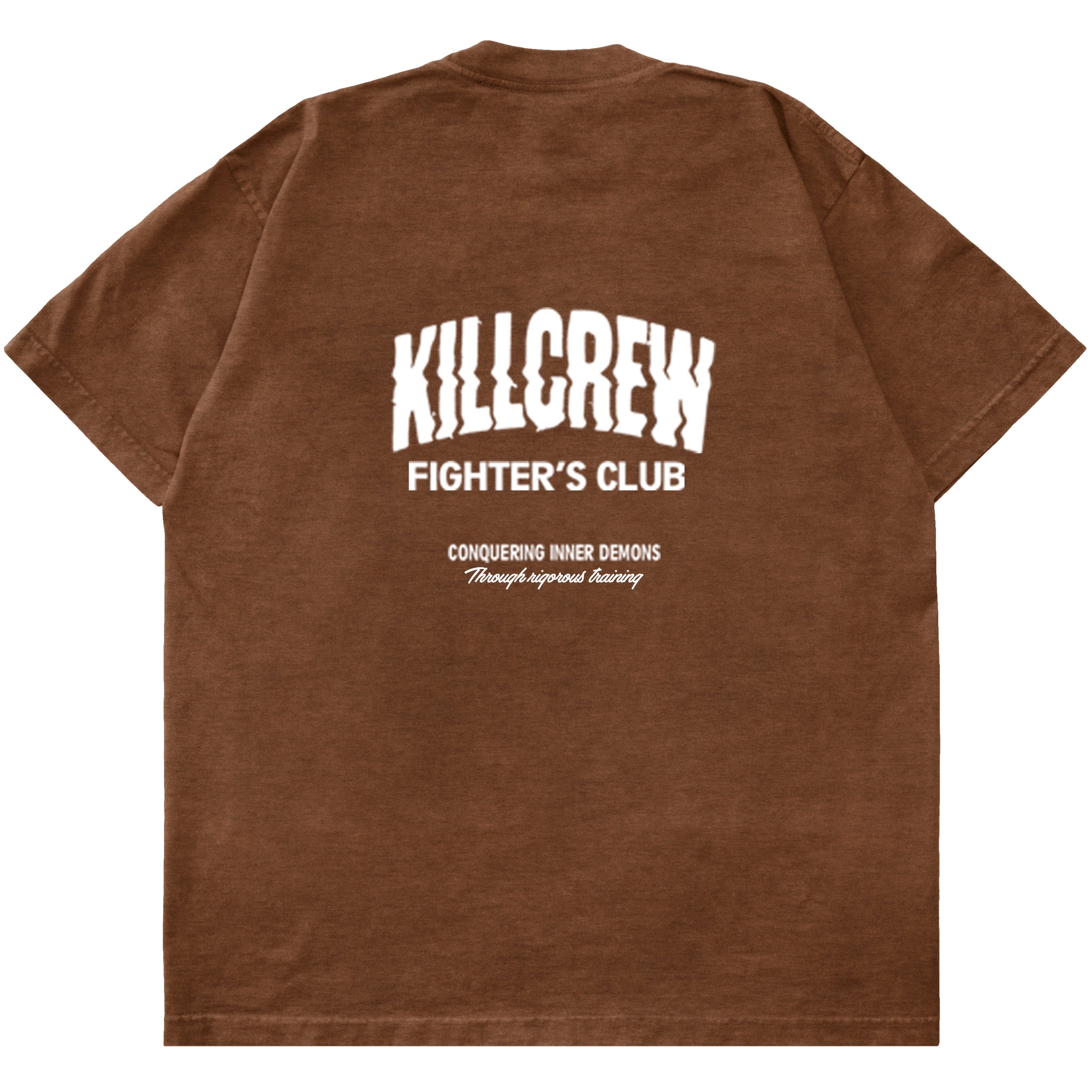 RELAXED FIT RIGOROUS TRAINING T-SHIRT - BROWN / WHITE