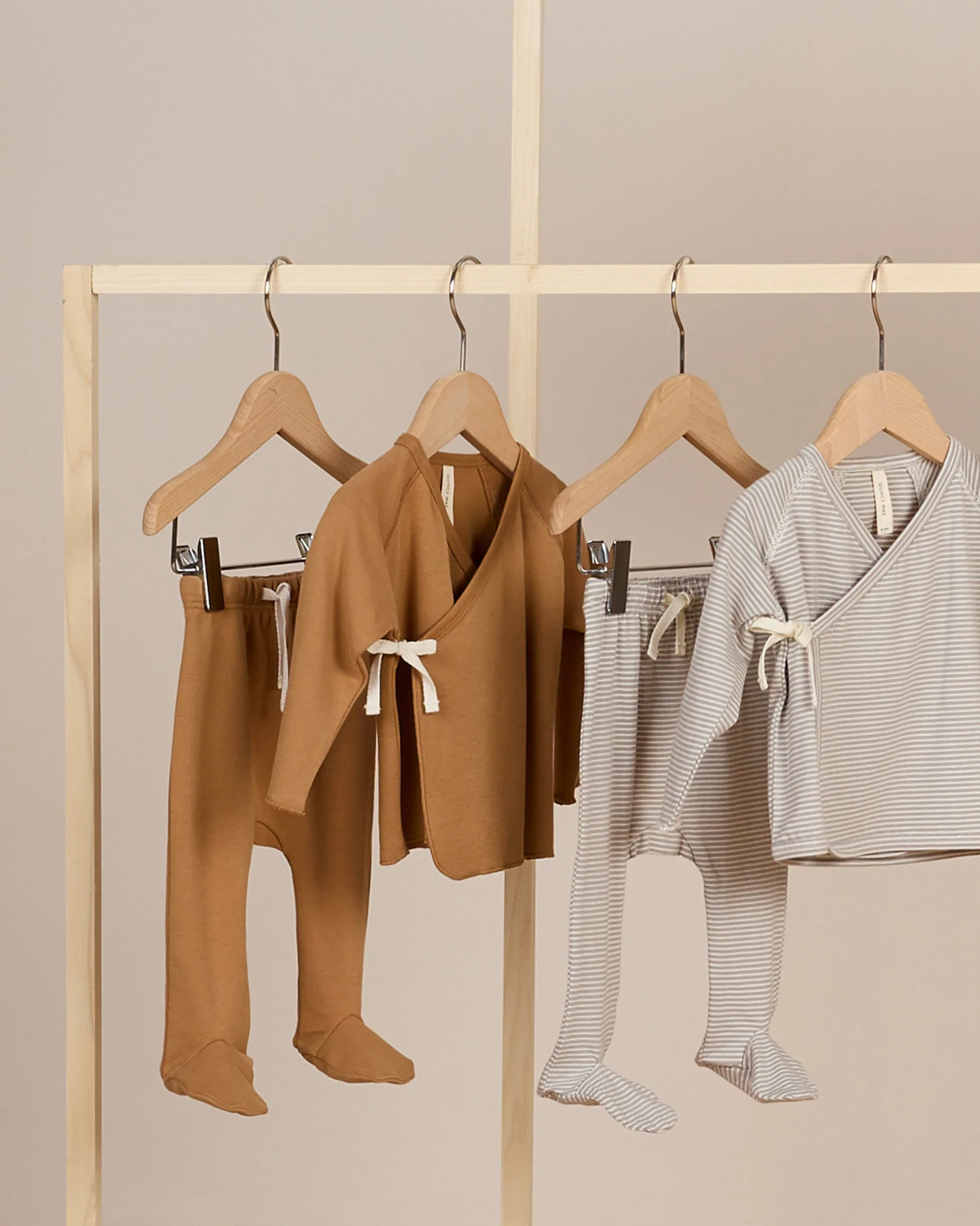 Wrap Top + Footed Pant Set || Golden